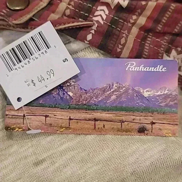 Panhandle Slim Western Aztec Design Shirt With Hood Size Small - Picture 7 of 7